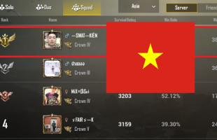 Quá tự hào khi thấy hàng loạt game thủ Việt đứng top xếp hạng ở PUBG Mobile