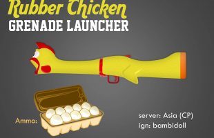 Chết cười với những ý tưởng sáng tạo vũ khí của game thủ RoS: Súng gà mái phóng lựu đạn trứng, kiếm laser và hàng tỉ thứ “nhảm nhí” khác…