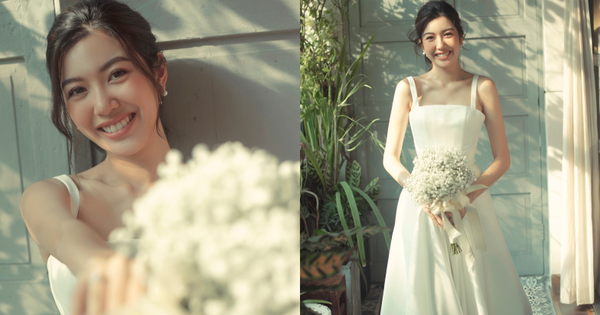 Thuý Vân đẹp nền nã, diện váy cưới đầy sang trọng: Nhìn nụ cười là biết đang hạnh phúc thế nào!