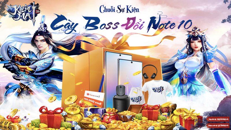 Kiếm Ma 3D tung sự kiện “Cày Boss đổi Note 10” hot nhất tháng 9
