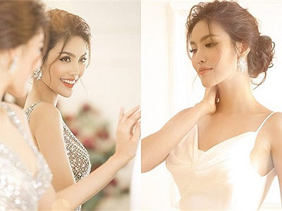 Trọn bộ hình thử váy cưới của Lan Khuê khiến khán giả 