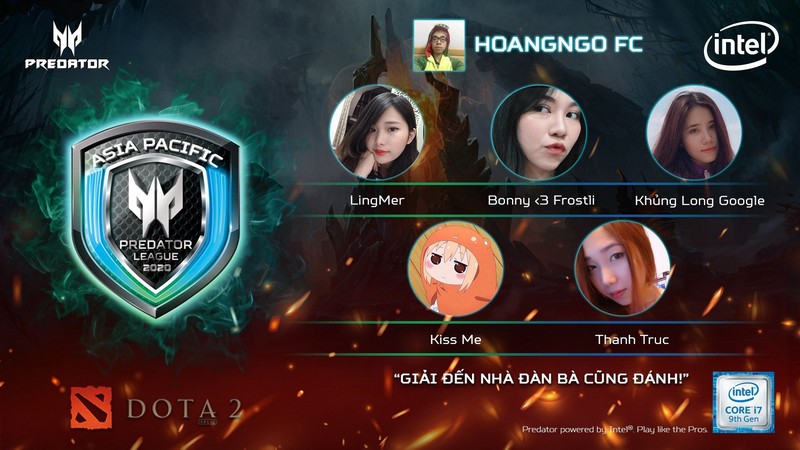 Cộng đồng Dota 2 Việt Nam xôn xao khi đội tuyển nữ xinh đẹp bất ngờ đổ bộ giải đấu Predator League 2