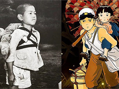 Câu chuyện “Mộ đom đóm” ngoài đời thực qua bức ảnh hai đứa trẻ Nhật Bản