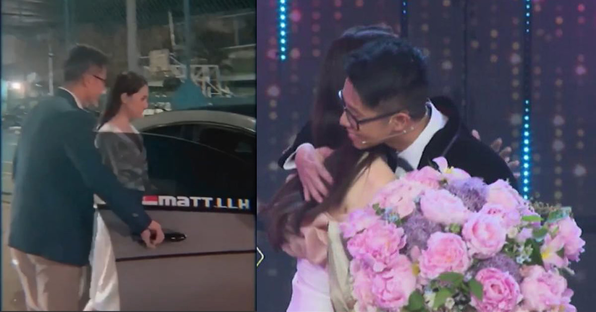 Xôn xao clip doanh nhân Singapore đón hoa hậu Hương Giang bằng xe sang lúc tối muộn