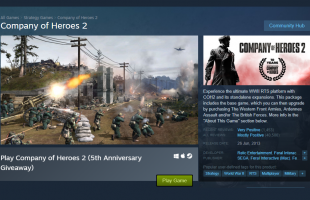 1 click lấy ngay game dàn trận thế chiến đỉnh cao Company of Heroes 2 đang miễn phí trên Steam