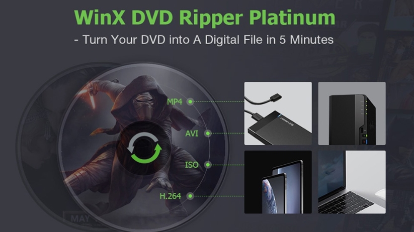 Tải ngay WinX DVD Ripper Platinum, phần mềm hỗ trợ sao lưu và số hóa đĩa DVD trị giá 67.95 USD đang miễn phí