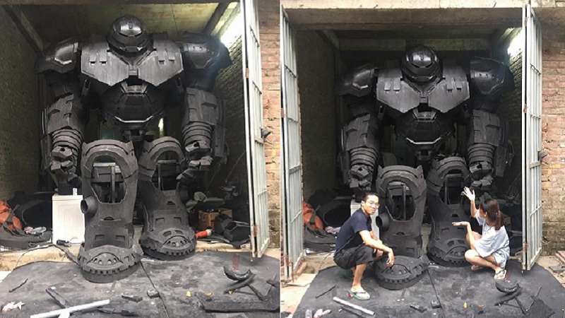 Chàng trai Việt với bộ giáp Hulkbuster siêu hoành tráng tự chế trong 42 giờ liên tục