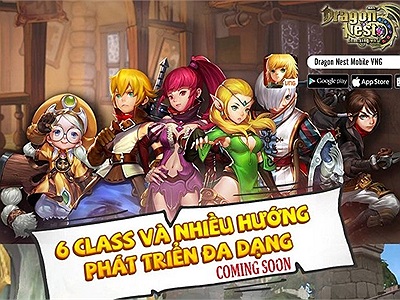 6 class nhân vật mà game thủ có thể hóa thân khi trải nghiệm Dragon Nest Mobile – VNG
