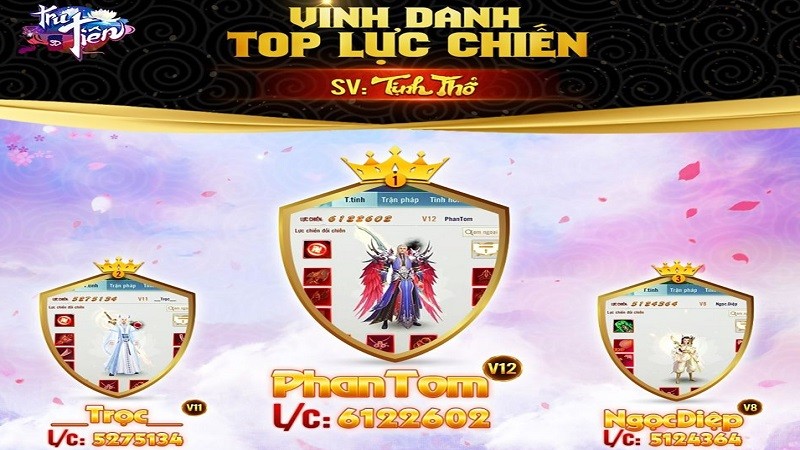 “Bứt tốc” thần thánh, game thủ Tru Tiên 3D từ top 25 lên TOP 1 Lực Chiến ngay vào phút cuối cùng