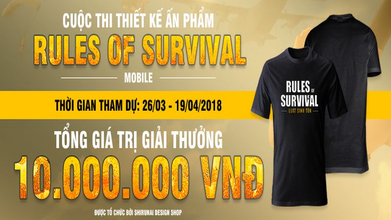 Bình chọn mẫu áo thun Rule of Survival hôm nay, vote ngay kẻo lỡ!