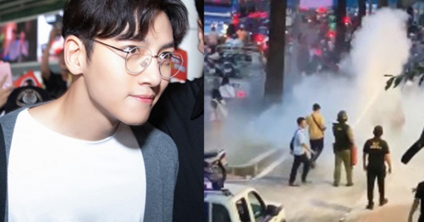 Kẹt xe, hỗn loạn vì Ji Chang Wook, cảnh sát dùng chích điện giải tán đám đông