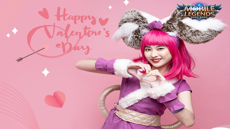 Nữ streamer Mobile Legends: Bang Bang VNG tạo dáng siêu cute nhân dịp Lễ tình nhân 14/2