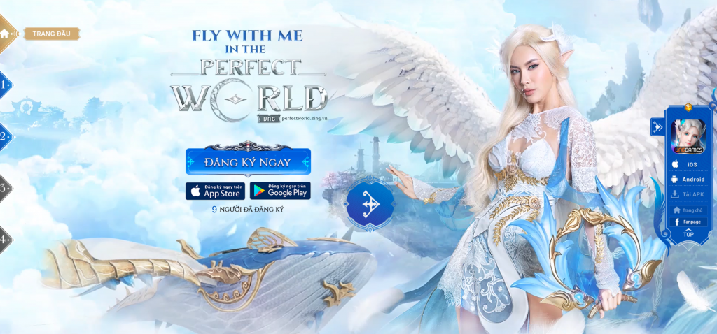 Ra mắt trang chủ Perfect World VNG, đã có thể đăng ký trước tải game