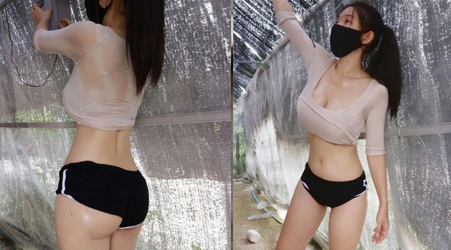 Hot girl khẩu trang Thái Lan lại gây bão với loạt ảnh “lao động hăng say”
