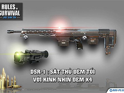 Rules Of Survival: Combo súng DSR-1 với kính ngắm x4 ban đêm chuẩn bị được ra mắt