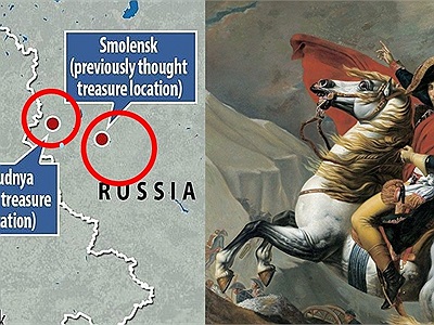 Khám phá vị trí kho báu 80 tấn vàng mà Napoleon nuốt nước mắt bỏ lại khi thua trận ở Nga