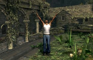 CJ của GTA San Andreas “chạy” sang Dark Souls diệt quái
