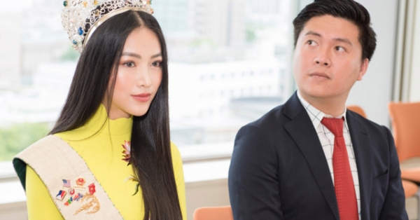 Hoa hậu Phương Khánh diện áo dài 6.000 USD trong chuyến thăm Nhật Bản