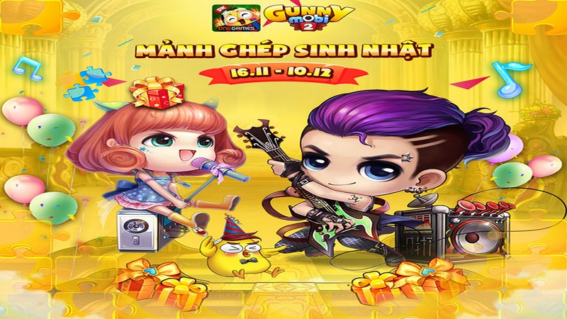 Gunny Mobi ra mắt chuỗi mini game “mảnh ghép sinh nhật”