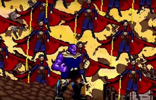 Cuộc chiến với Thanos trong Infinity War được tái hiện lại dưới dạng trò chơi 16-Bit cực 