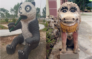 Bộ sưu tập các bức tượng được trang trí mặt ngáo nhất Việt Nam