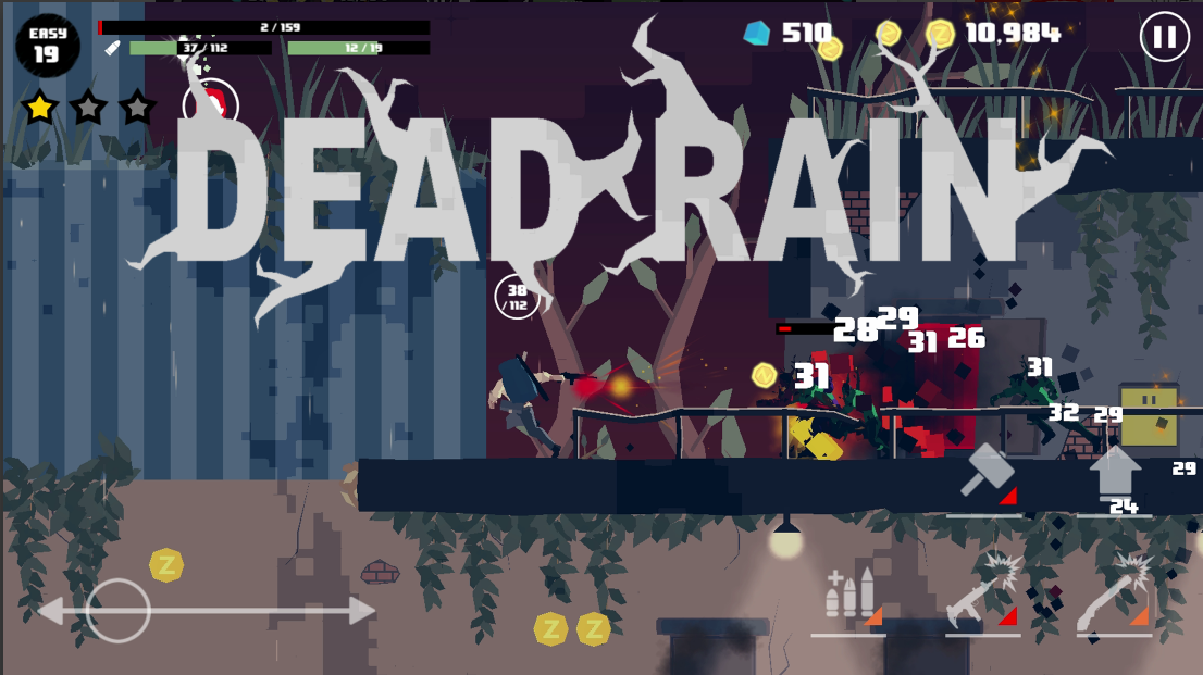 Dead Rain – game cuộn cảnh diệt zombie đang cho tải về miễn phí trên Android