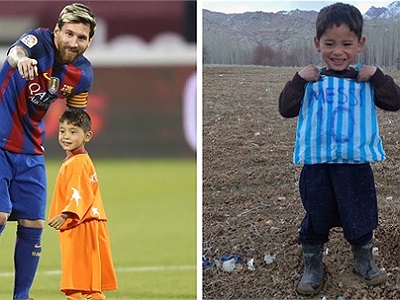 Giúp ước mơ của cậu bé nghèo thành hiện thực, Messi vô tình 