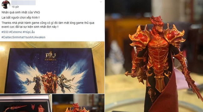 Game thủ MU Awaken VNG khoe quà sinh nhật cực khủng được tặng