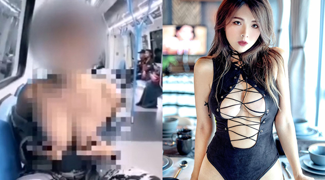 Youtuber trang điểm bị chỉ trích khi tuột áo khoe ngực giữa tàu điện ngầm