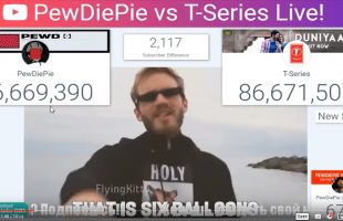 Youtube “phá bĩnh” xóa 20 nghìn sub khiến PewDiePie bị T-series vượt mặt trong 10 phút