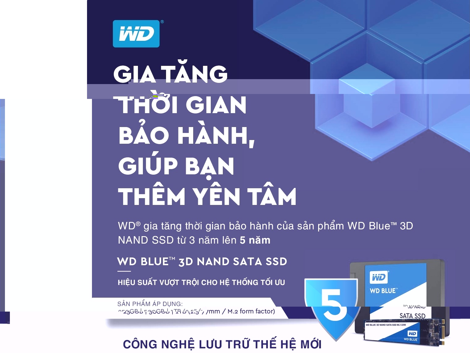 Western Digital tăng thời lượng bảo hành ổ cứng WD Blue SSD