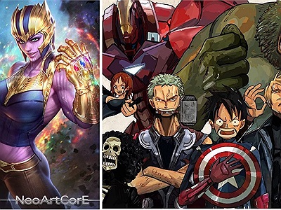 Thanos và nhóm Avengers phiên bản anime vừa cool ngầu vừa dễ thương