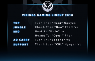 Có nhà tài trợ mới, UTM đổi tên thành Vikings Gaming và thay máu bằng đội hình mới đầy triển vọng cho VCS Mùa Hè 2018