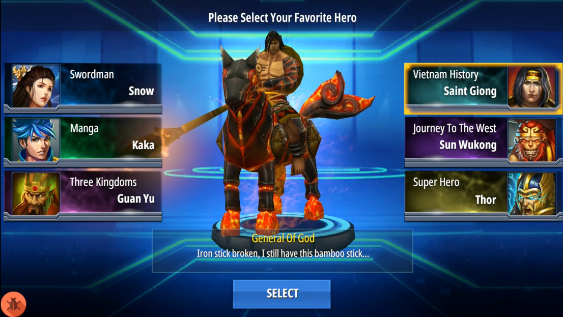 I Am Hero – game thẻ tướng do người Việt làm ra, có cả nhân vật Thánh Gióng