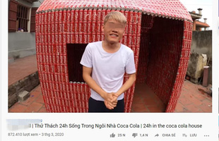 Thử thách xây nhà bằng 5.000 lon coca, con trai bà Tân Vlog khiến cộng đồng mạng ngán ngẩm 