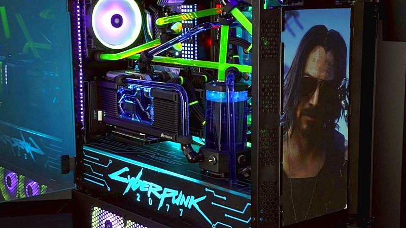 Chứng kiến dàn PC siêu khủng khiếp gần 150 củ lấy cảm hứng từ Cyberpunk 2077
